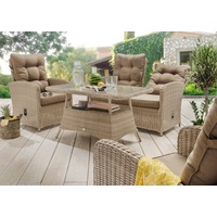 Destiny Loungeset MERANO, 2 Sessel, 2er Sofa, 1 Tisch,