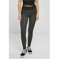URBAN CLASSICS Women's TB5423-Ladies Seamless Heritage Leggings Pants, blackhoundstooth,