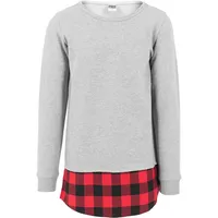 URBAN CLASSICS Long Flanell Bottom Open Edge Crewneck in