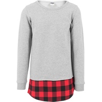 URBAN CLASSICS Long Flanell Bottom Open Edge Crewneck in