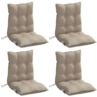 VidaXL Niedriglehner-Auflagen 4 Stk. Taupe Oxford-Gewebe