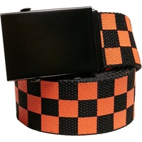 URBAN CLASSICS Check And Solid Canvas Belt 2-Pack S/M