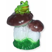 RAKSO Deko Garten Figur Dekofigur Gartenfigur Zwei Steinpilze mit