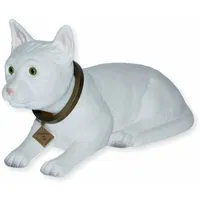 RAKSO Wackel Figur Katze weiß groß Wackelfigur H 19
