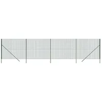 VidaXL Maschendrahtzaun Grün 2x10 m Verzinkter Stahl