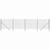 VidaXL Maschendrahtzaun Anthrazit 1,8x10 m Verzinkter Stahl