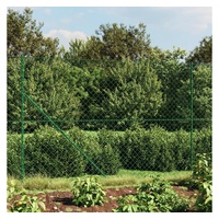 VidaXL Maschendrahtzaun mit Bodenhülsen Grün 1,6x10 m