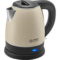 First Austria TZS First Austria Edelstahl Wasserkocher, creme-schwarz, 2200W