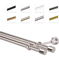 MDEKOR Gardinenstange Vorhangstange 19 mm mit Endkappen, einfache Montage,