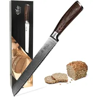 Wakoli EDIB Damastmesser Brotmesser I 20 cm Klinge I