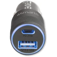 4smarts Kfz Ladegerät Rapid+ 27W mit Quick Charge, PD,