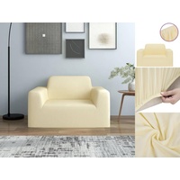 VidaXL Stretch-Sofahusse Creme Polyester-Jersey