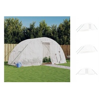 VidaXL Gewächshaus Stahl Weiß Folie 10 m2