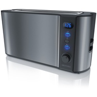 Arendo Toaster Langschlitz für 2 Scheiben, 1000 W, Brötchenaufsatz,