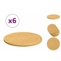 VidaXL Schneidebretter 6 Stk. Ø30x1,5 cm Bambus