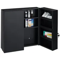 Relaxdays Medizinschrank XXL Anthrazit grau