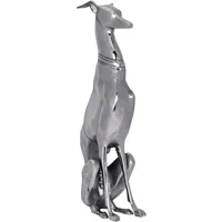 KADIMA DESIGN Dekofigur | Aluminium Skulptur eines Windhundes, 18x70
