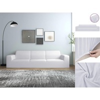 VidaXL Stretch Sofahusse 4-Sitzer Weiß Polyester-Jersey