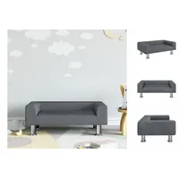 VidaXL Kindersofa Dunkelgrau 70x45x26,5 cm Samt