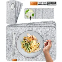 MIQIO 12 er Set Tischsets 4 Platzsets Bestecktaschen Glasuntersetzer,