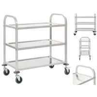 VidaXL 3-Stufiger Servierwagen 96,5 x 55 x 90 cm