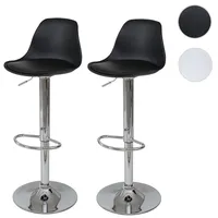 Mendler 2er-Set Barhocker HWC-B14, Tresenhocker Barstuhl Drehhocker, Kunstleder -