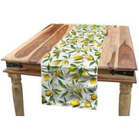 ABAKUHAUS Natur Tischläufer, Lemon Woody Romantic, Esszimmer Küche Rechteckiger