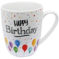 Dekohelden24 Kaffeetasse 0,25 l Weiß