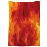 ABAKUHAUS Orange Tischdecke, Feuer und Flammen Entwurf, Schmutzabweisent mit