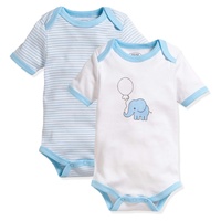 Playshoes Unisex Kleinkind Multipack Baby-Body, bleu 1/4-Arm 2er Pack