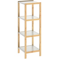CASARIA Casaria® Badregal Bambus Ablagen Belastbarkeit 30kg Küche Wohnzimmer