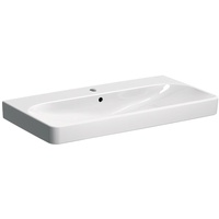 Geberit Smyle Square Waschtisch 90cm, Hahnloch mittig, mit Überlauf,