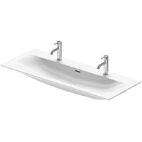 Duravit Viu Waschtisch, weiß WonderGliss, mit 2 Hahnlöcher, mit