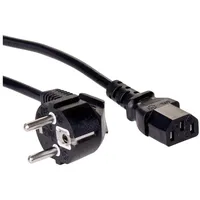 Akyga Strom Anschlusskabel [1x Kaltgeräte-Buchse C13 - 1x Schutzkontakt-Stecker]
