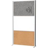 Maul Akustik-Trennwand MAULconnecto 9651095, braun, dunkelgrau, weiß 100,0 x