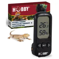 Hobby Terra Check, digitales Hygrometer / Thermometer mit Saugnapf