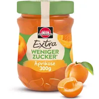 Schwartau Extra Weniger Zucker Aprikose, zuckerreduzierter Fruchtaufstrich, 300g