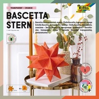 Folia Faltblätter Bascetta-Stern, orange-transparent
