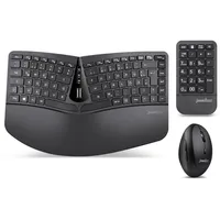 Perixx PERIDUO-606A 3-in-1 Tastatur, Maus-Set kabellos, ergonomisch Funk Ergonomisch
