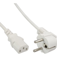 InLine InLine® Netzkabel, Schutzkontakt gewinkelt auf Kaltgerätestecker C13, 0,3m,