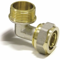 Pipetec Schraubfitting-Übergangswinkel mit Außengewinde 3/4" auf Alu-Verbundr...