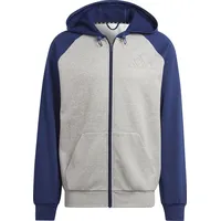 Adidas M GG BL FZ HD MGREYH/DKBLUE - S