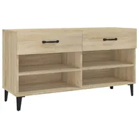 Furnicato Schuhschrank Sonoma-Eiche 102x35x55 cm Holzwerkstoff