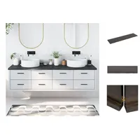 VidaXL Waschtischplatte Dunkelbraun 200x50x(2-4)cm Massivholz