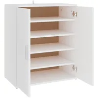 Furnicato Schuhschrank Weiß 60x35x70 cm Holzwerkstoff