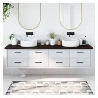 VidaXL Waschtischplatte Dunkelbraun 220x50x(2-4)cm Massivholz