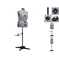 VidaXL Schneiderpuppe Verstellbar Weiblich Grau L Größe 44-50