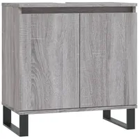 VidaXL Badschrank Grau Sonoma 58x33x60 cm Holzwerkstoff