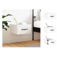 VidaXL Wand-Nachttisch Hochglanz-Weiß 35x35x20 cm Modell 2