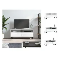 VidaXL TV-Schrank Hochglanz-Weiß 100x34,5x44,5 cm Holzwerkstoff
